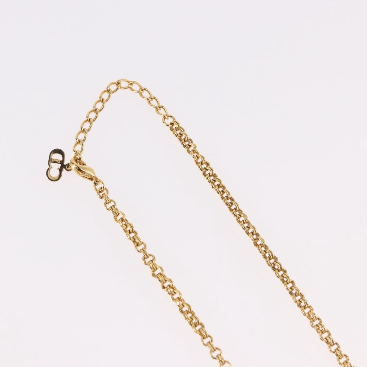 Christian Dior Necklace metal Gold Auth SW2416
