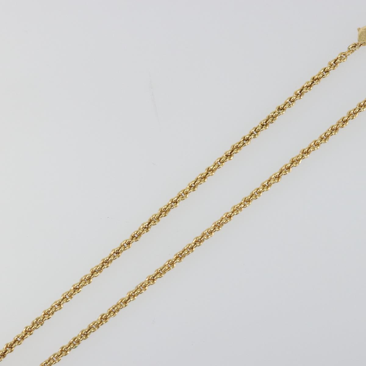 Christian Dior Vintage Coins Necklace metal Gold Auth SW2424V