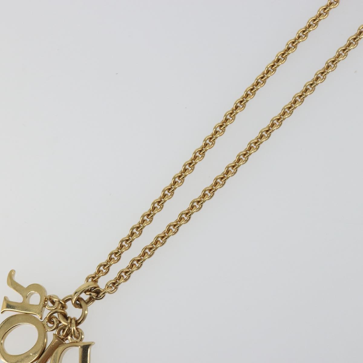Christian Dior Necklace metal Gold Auth SW2434