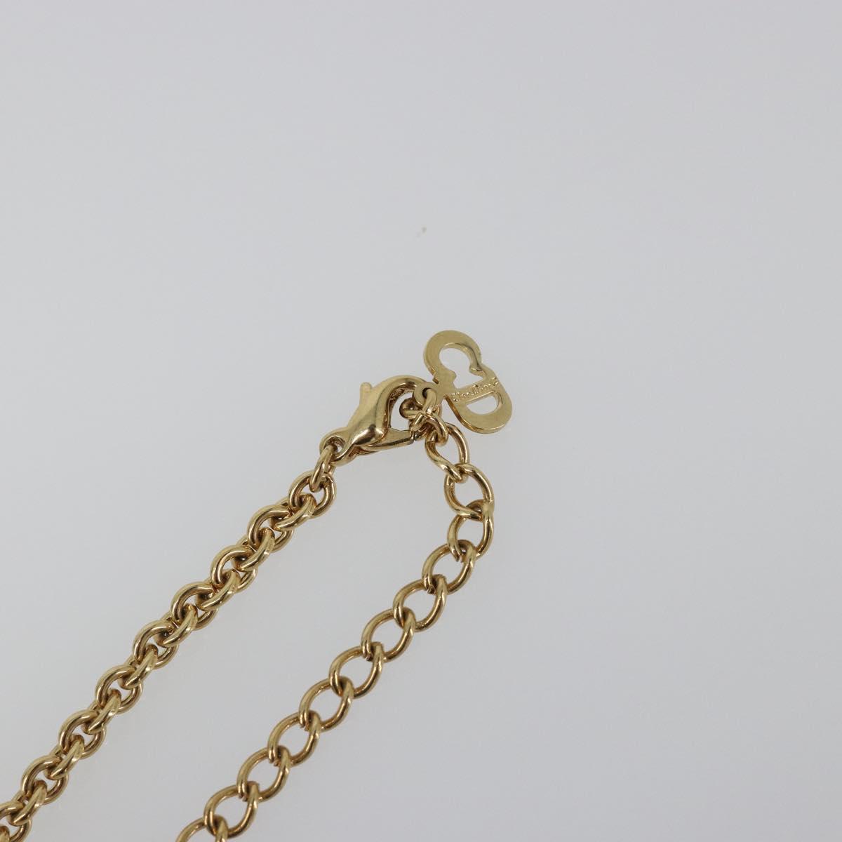 Christian Dior Necklace metal Gold Auth SW2434