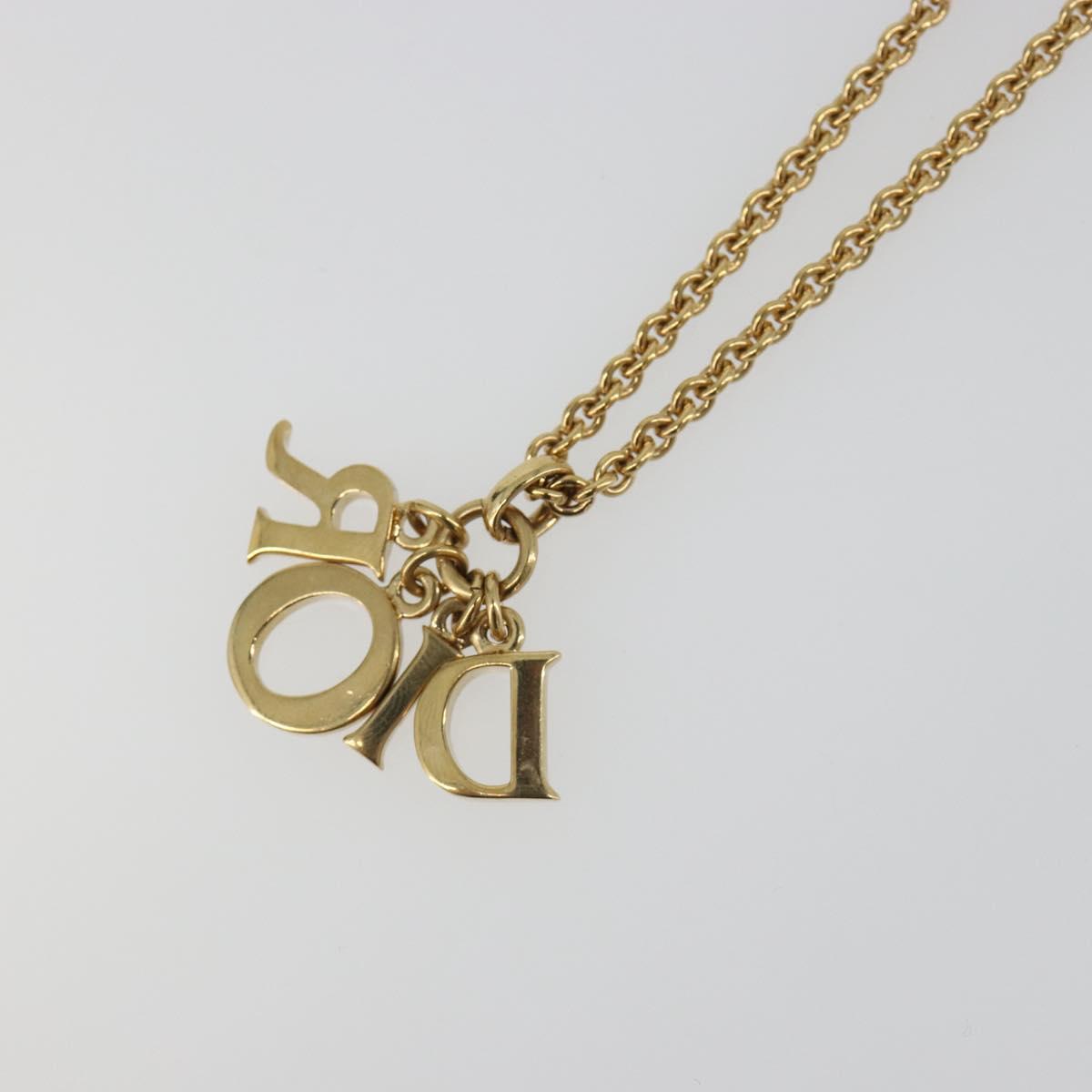 Christian Dior Necklace metal Gold Auth SW2434