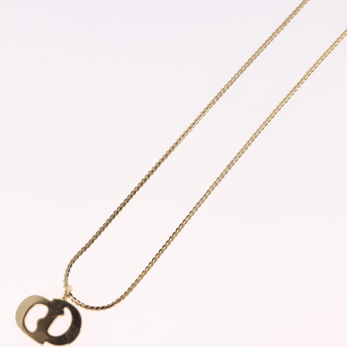 Christian Dior Necklace metal Gold Auth SW2437