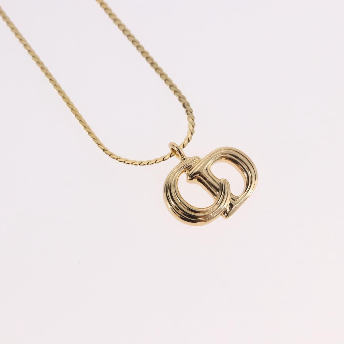 Christian Dior Necklace metal Gold Auth SW2437