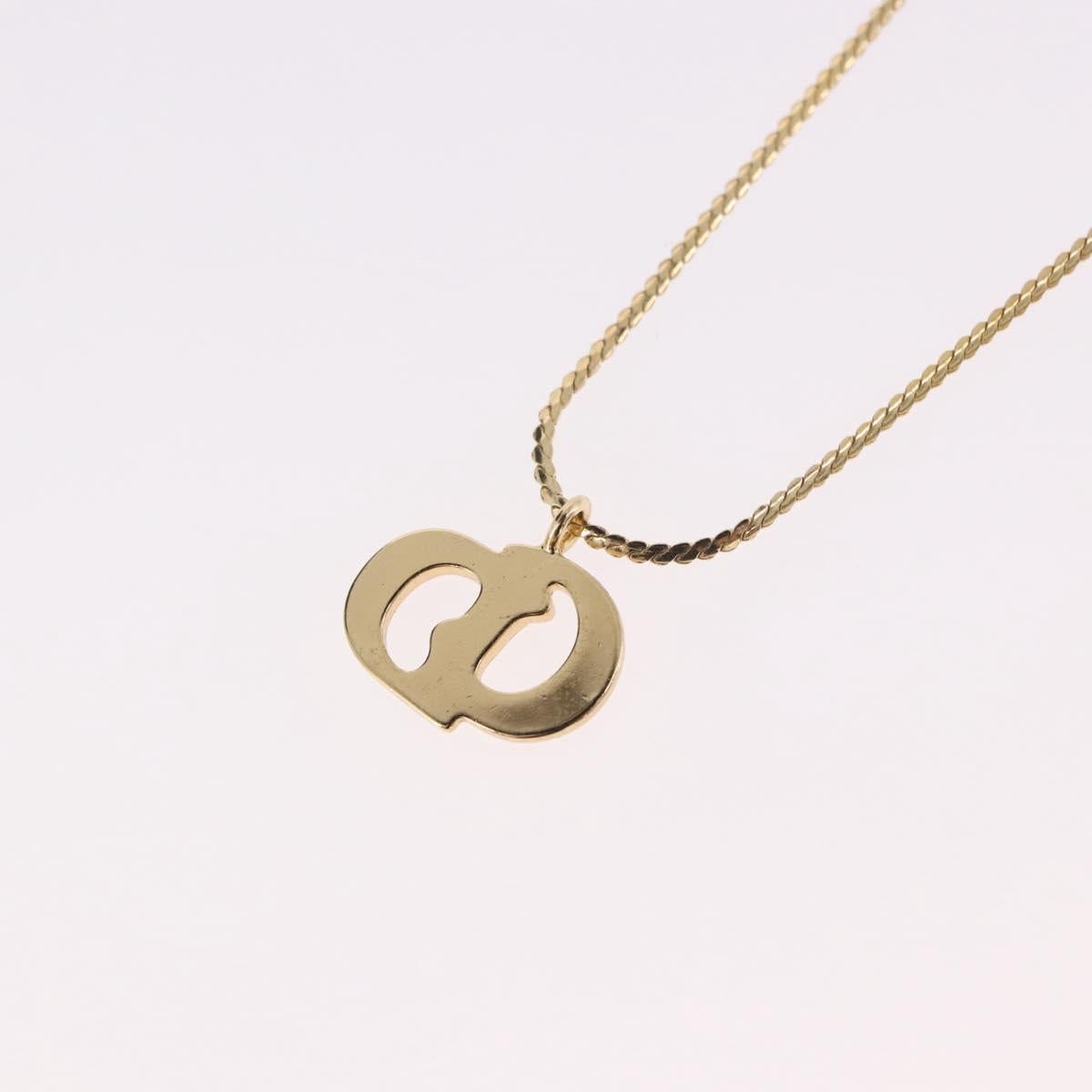 Christian Dior Necklace metal Gold Auth SW2437
