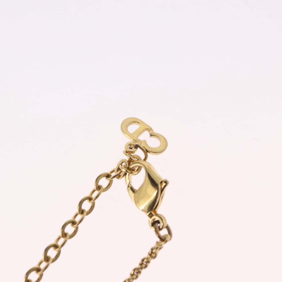 Christian Dior Necklace Metal Gold Tone Auth SW2457