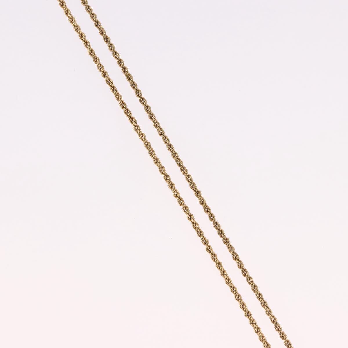 Christian Dior Necklace Metal Gold Tone Auth SW2457