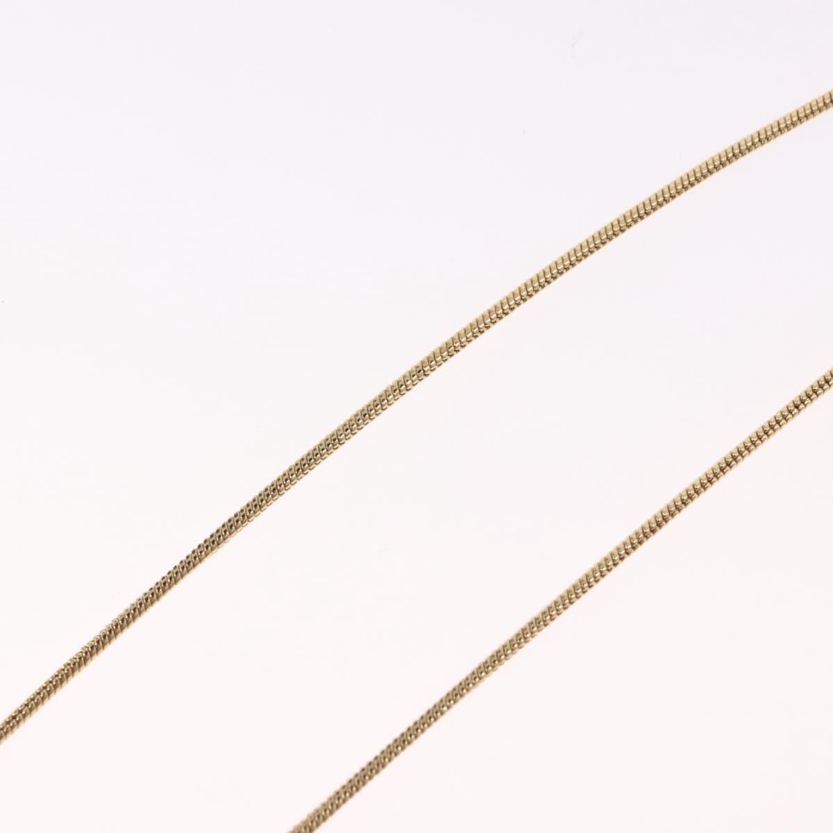 Christian Dior Snake Chain Necklace Metal Gold Tone Auth SW2518