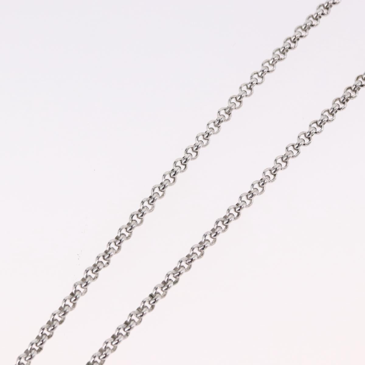 Christian Dior Necklace Metal Silver Auth SW2520