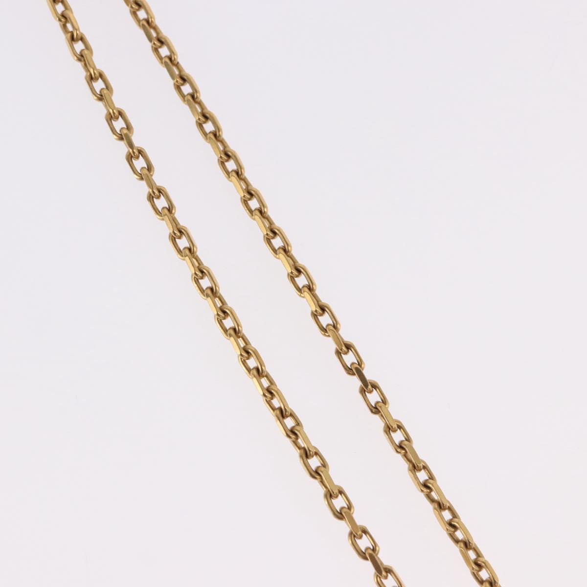 VERSACE Greca Top Necklace Metal Gold Tone Auth SW2537A