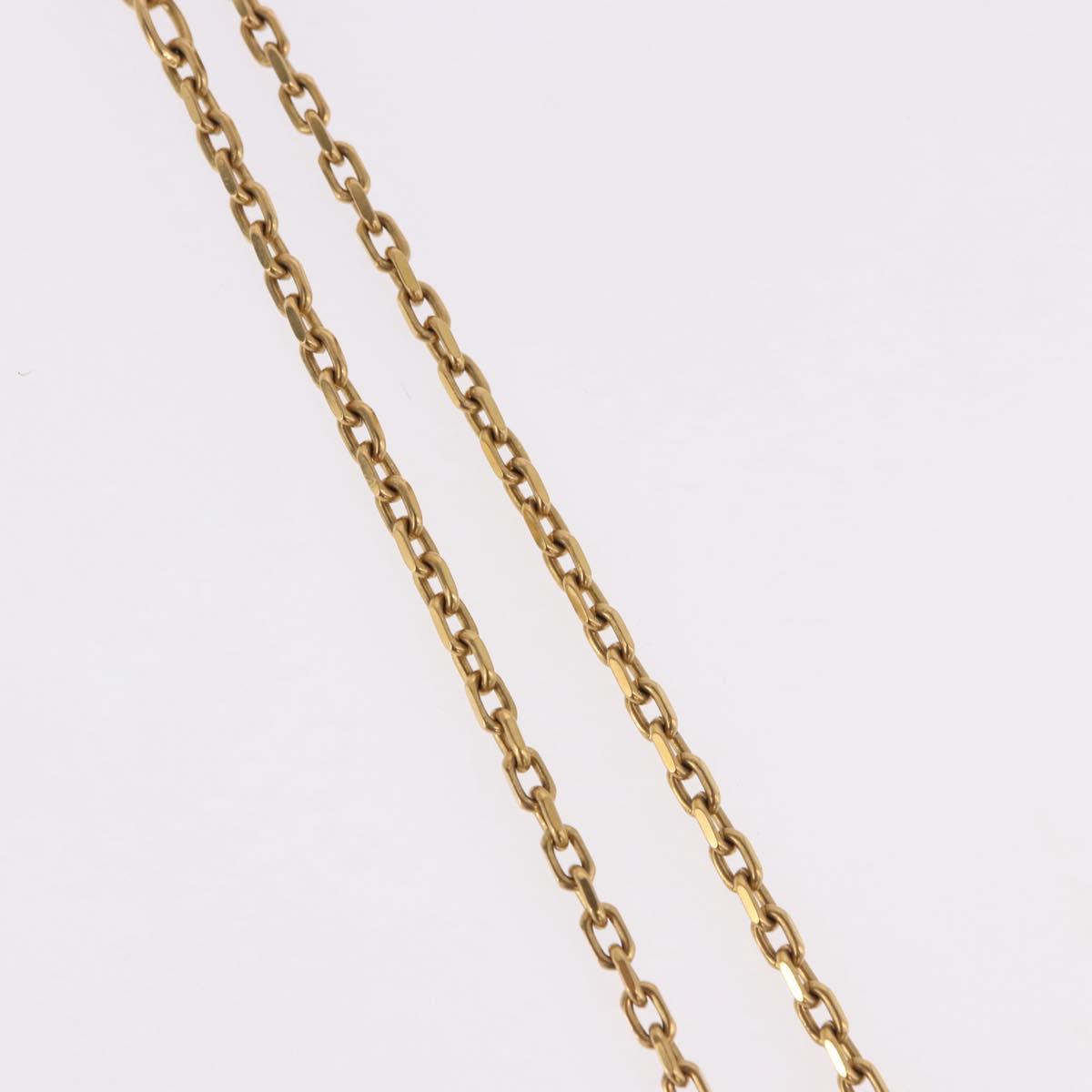 VERSACE Greca Top Necklace Metal Gold Tone Auth SW2537A