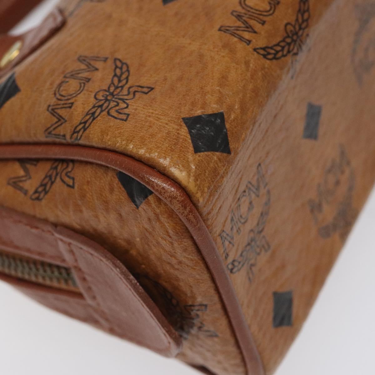 MCM Vicetos Logogram Hand Bag PVC Leather 2way Brown Auth sw254