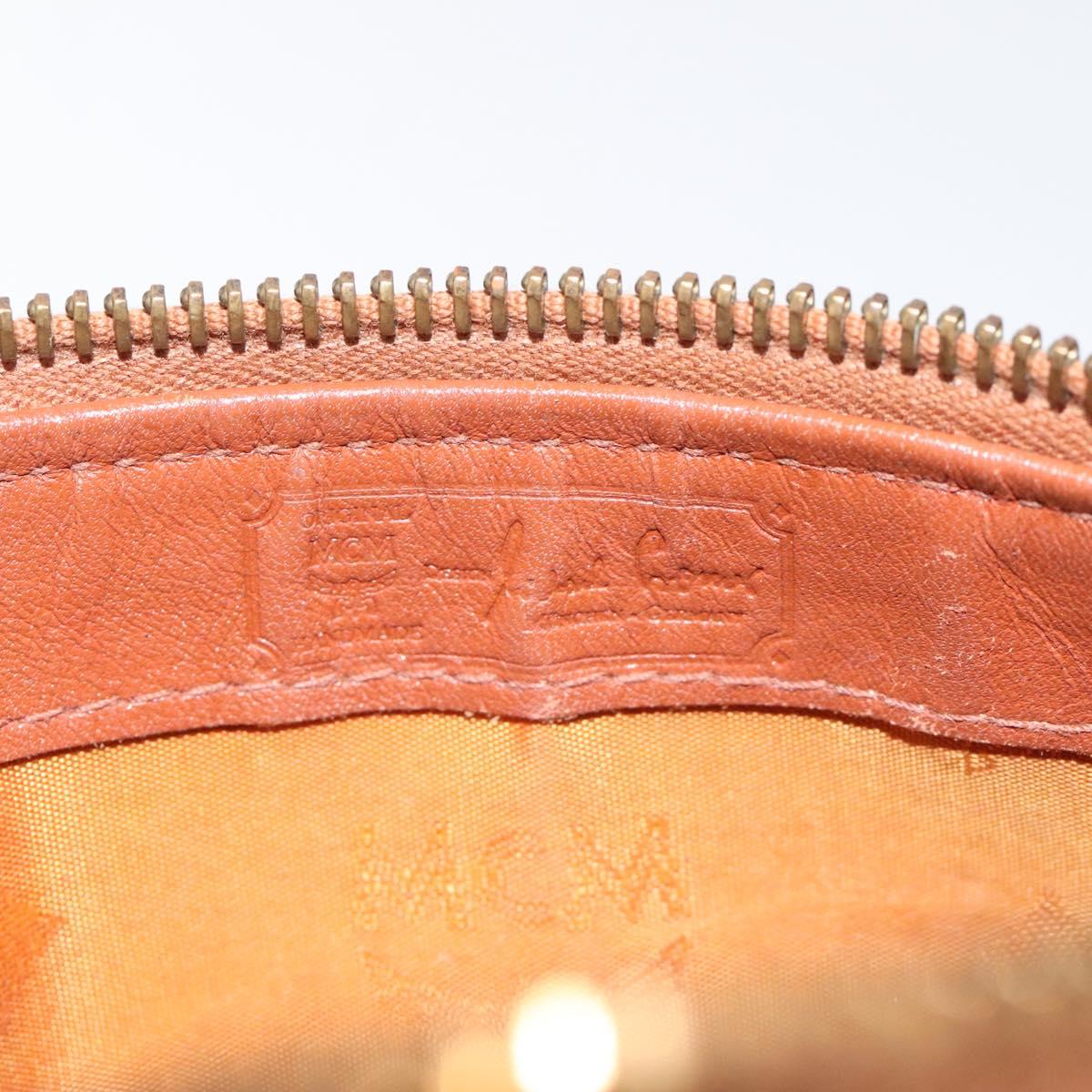 MCM Vicetos Logogram Hand Bag PVC Leather 2way Brown Auth sw254