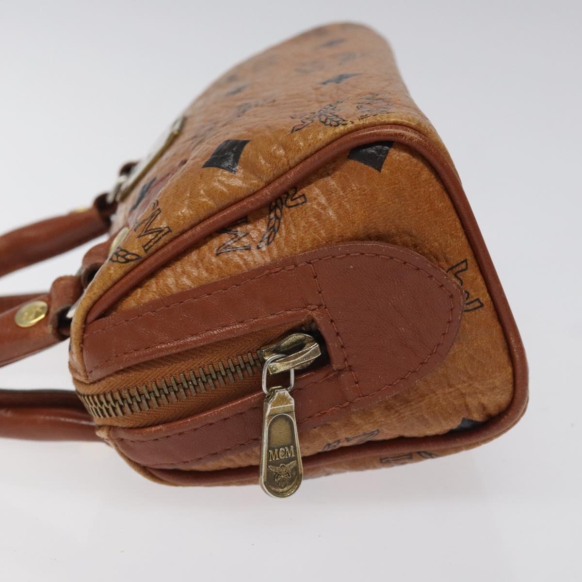 MCM Vicetos Logogram Hand Bag PVC Leather 2way Brown Auth sw254