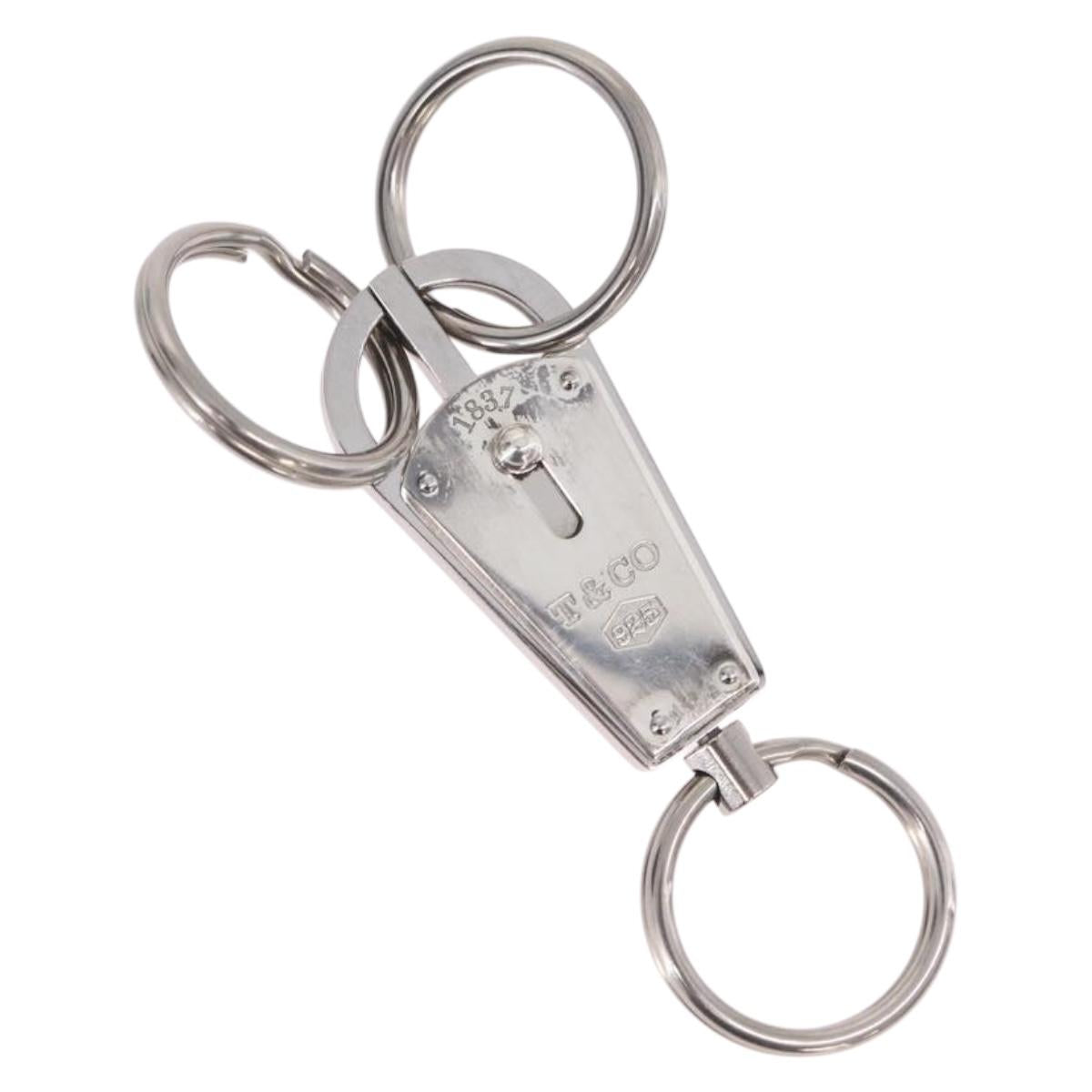 TIFFANY&Co. Makers Bullet Key Ring Ag925 Silver Auth SW2542V