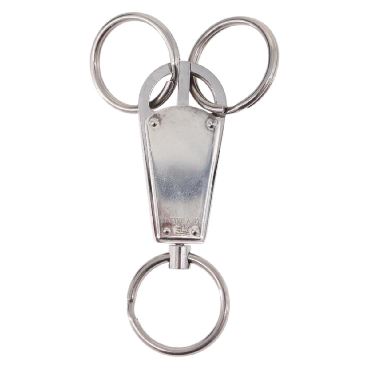 TIFFANY&Co. Makers Bullet Key Ring Ag925 Silver Auth SW2542V