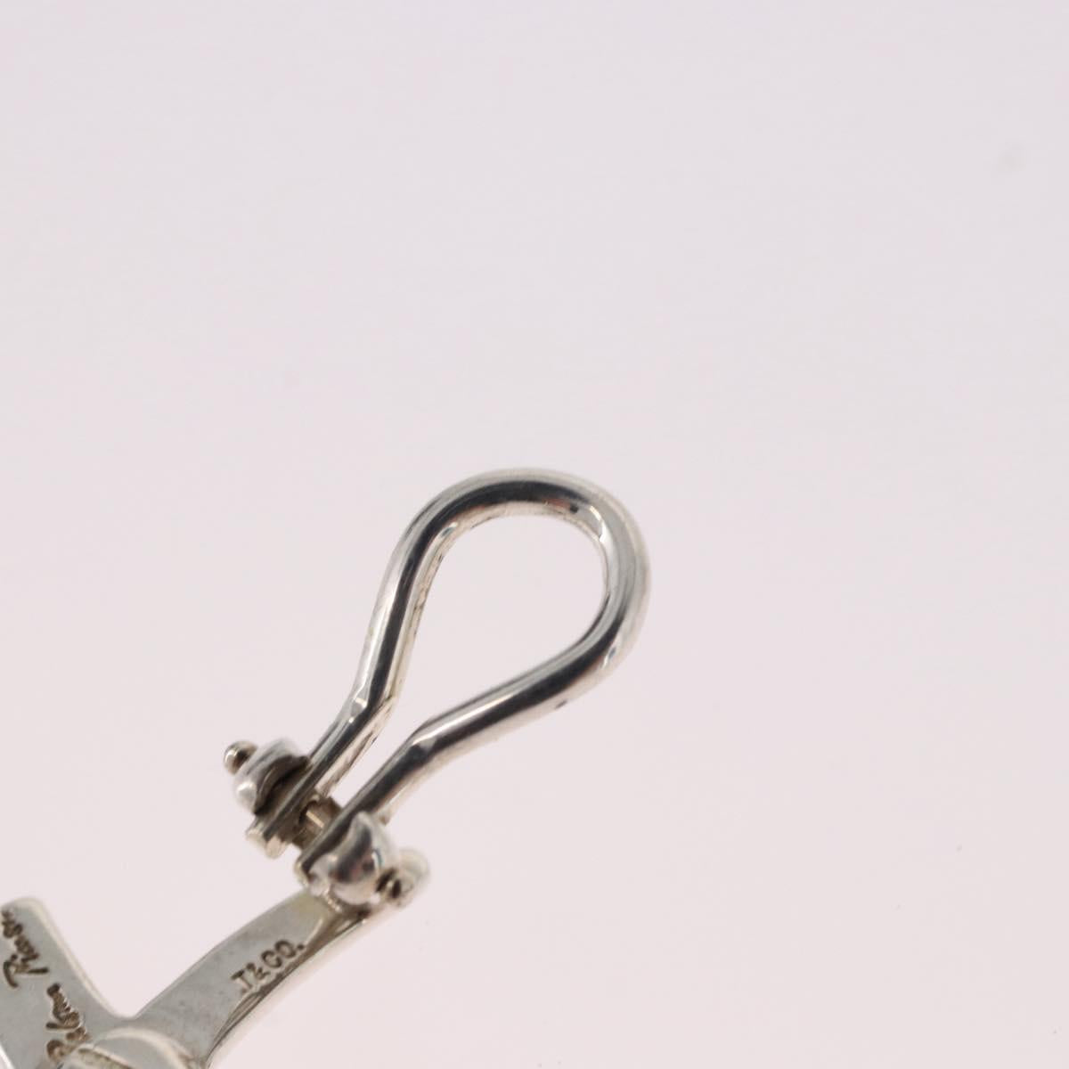 TIFFANY&Co. Paloma Picasso Graffiti X Earring Ag925 Silver Auth SW2552