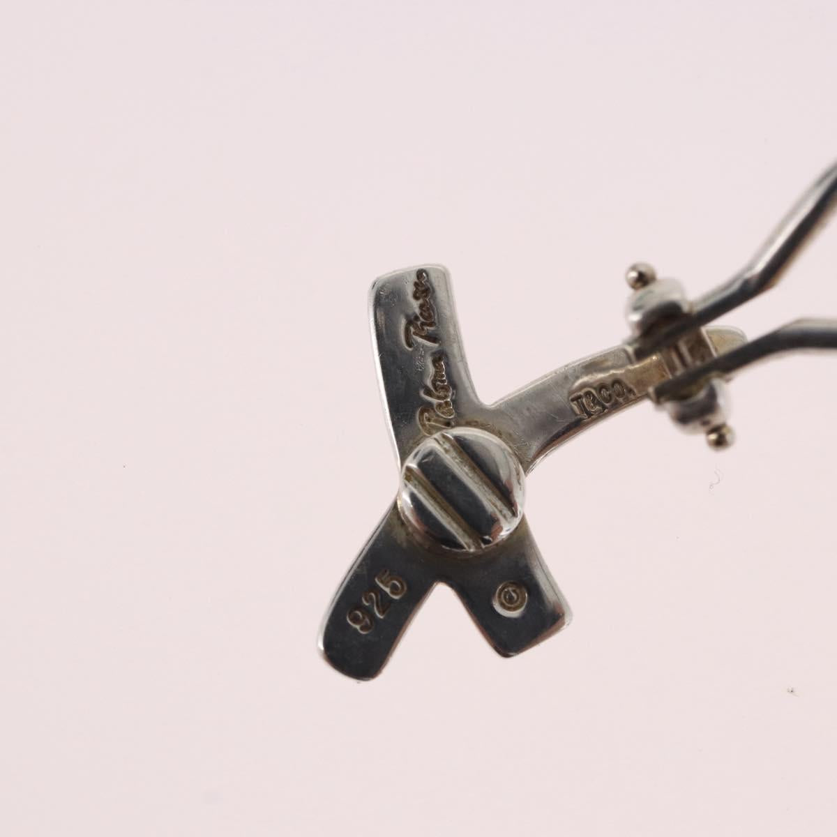 TIFFANY&Co. Paloma Picasso Graffiti X Earring Ag925 Silver Auth SW2552
