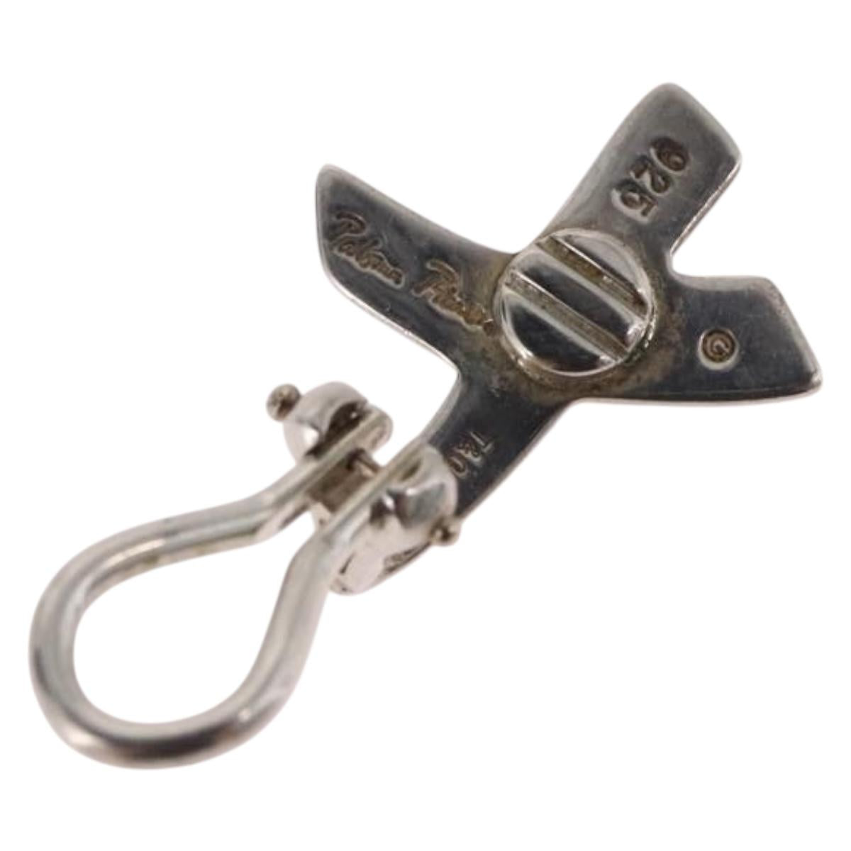 TIFFANY&Co. Paloma Picasso Graffiti X Earring Ag925 Silver Auth SW2552