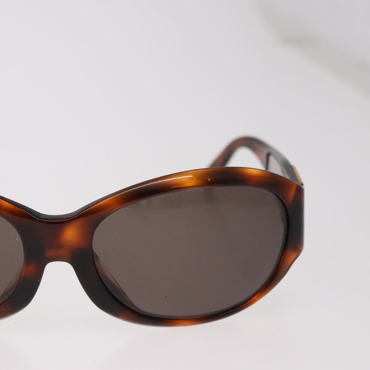CHANEL COCO Mark Sunglasses Plastic Brown Gold CC Auth SW2591