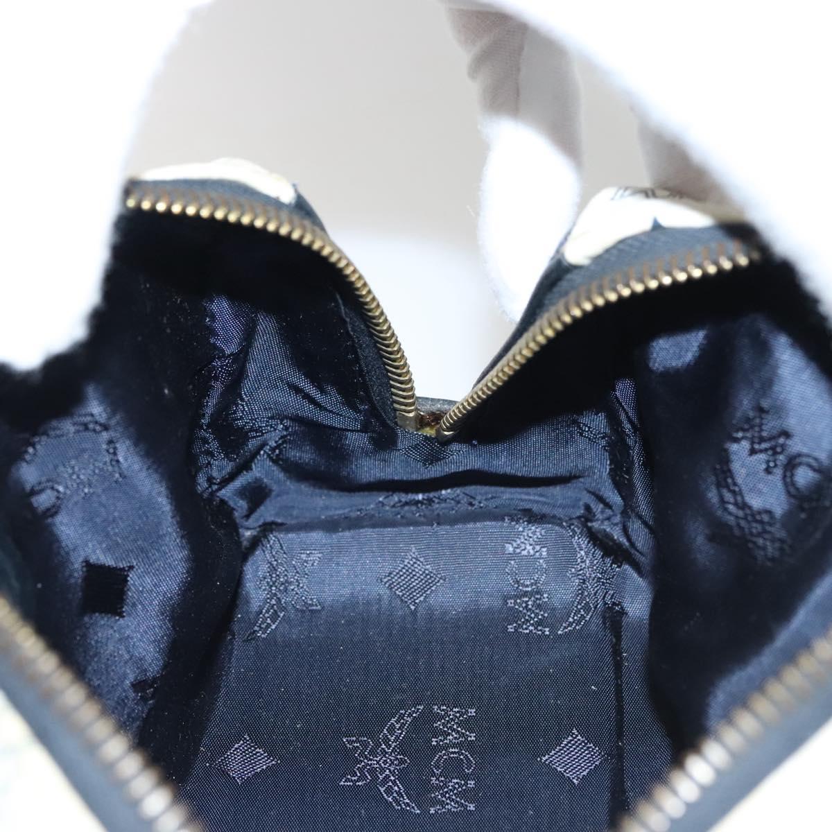 MCM Vicetos Logogram Hand Bag PVC Leather White Auth sw260