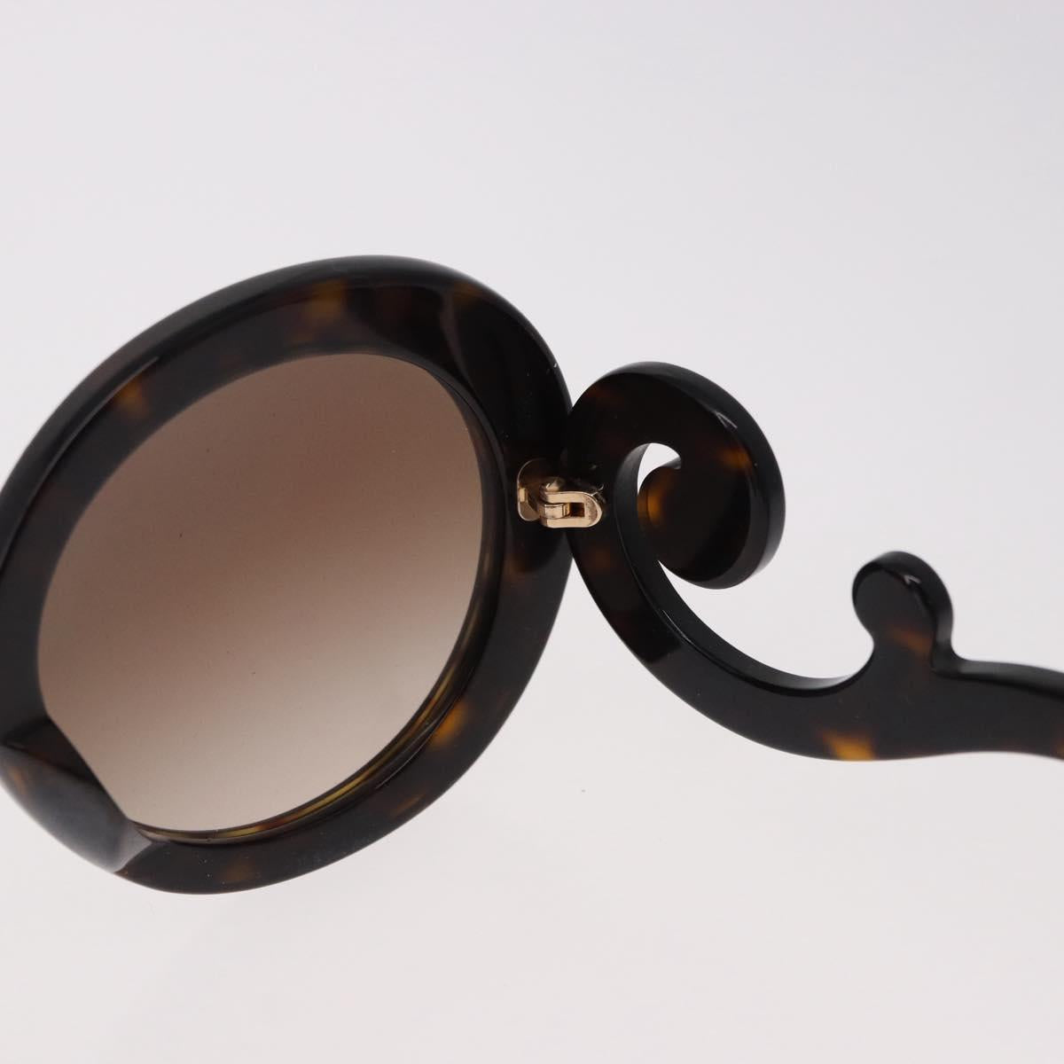 PRADA Baroque Sunglasses Plastic Brown Gold Auth SW2600V