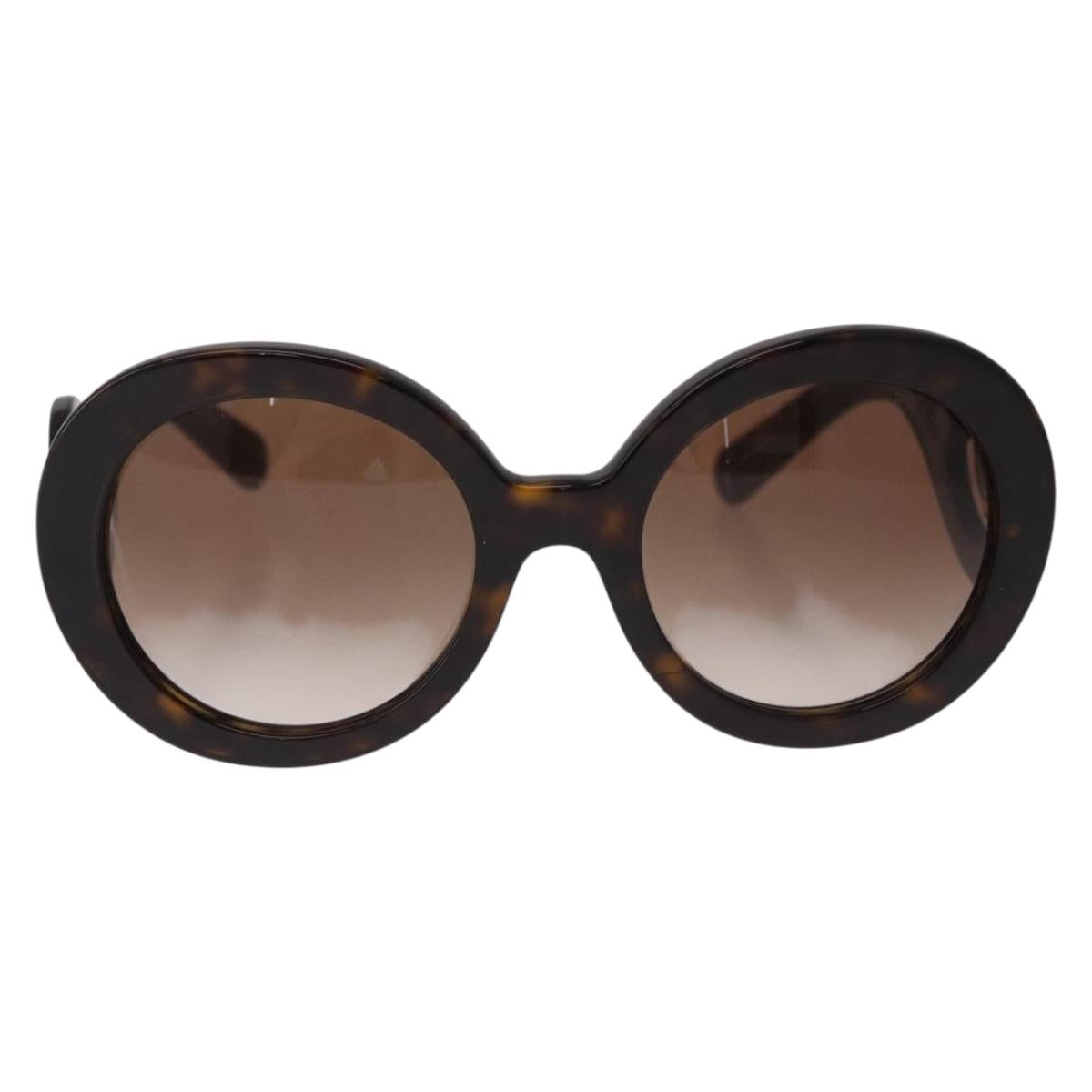 PRADA Baroque Sunglasses Plastic Brown Gold Auth SW2600V