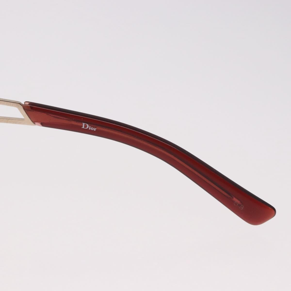 Christian Dior DIORLY Sunglasses Metal Brown Gold Auth SW2601V