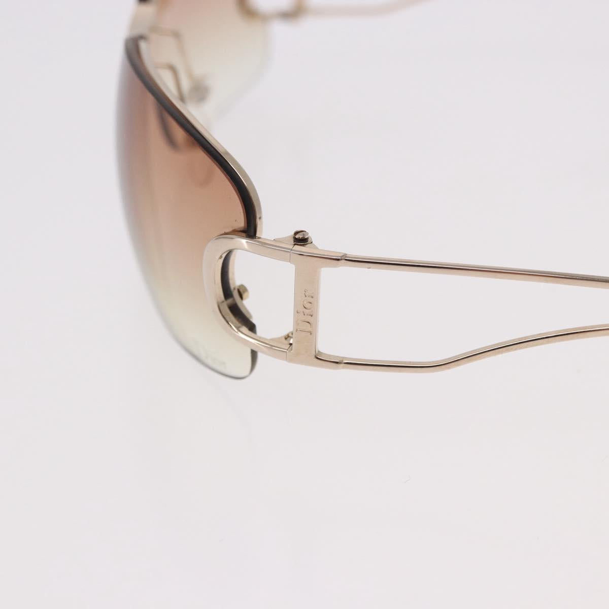 Christian Dior DIORLY Sunglasses Metal Brown Gold Auth SW2601V