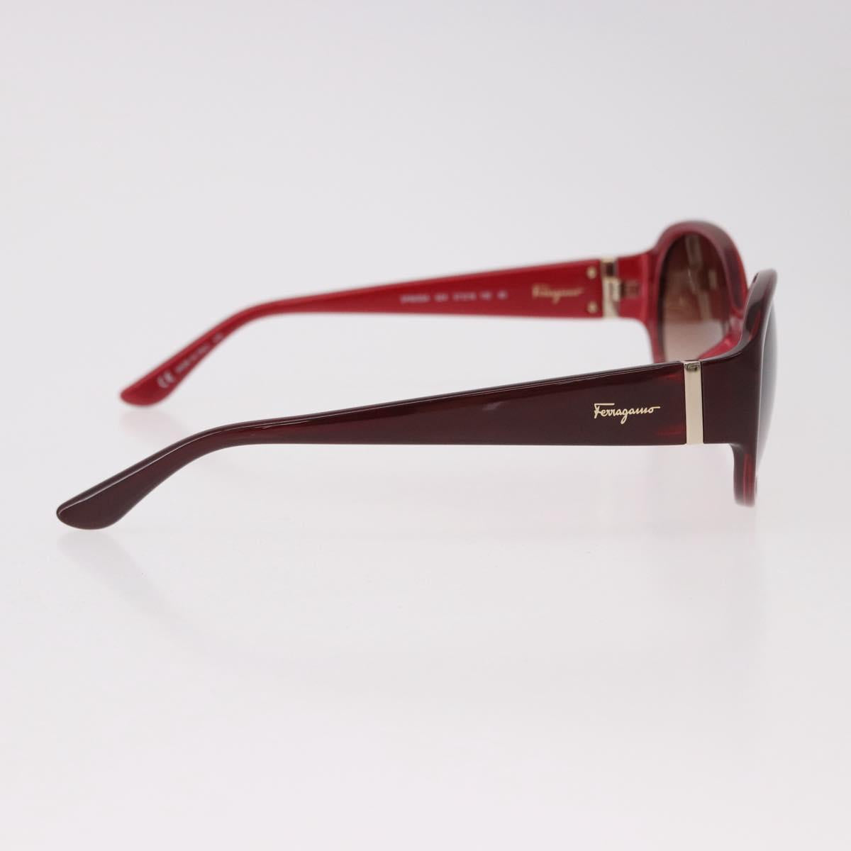 Salvatore Ferragamo Sunglasses Plastic Red Gold Auth SW2603