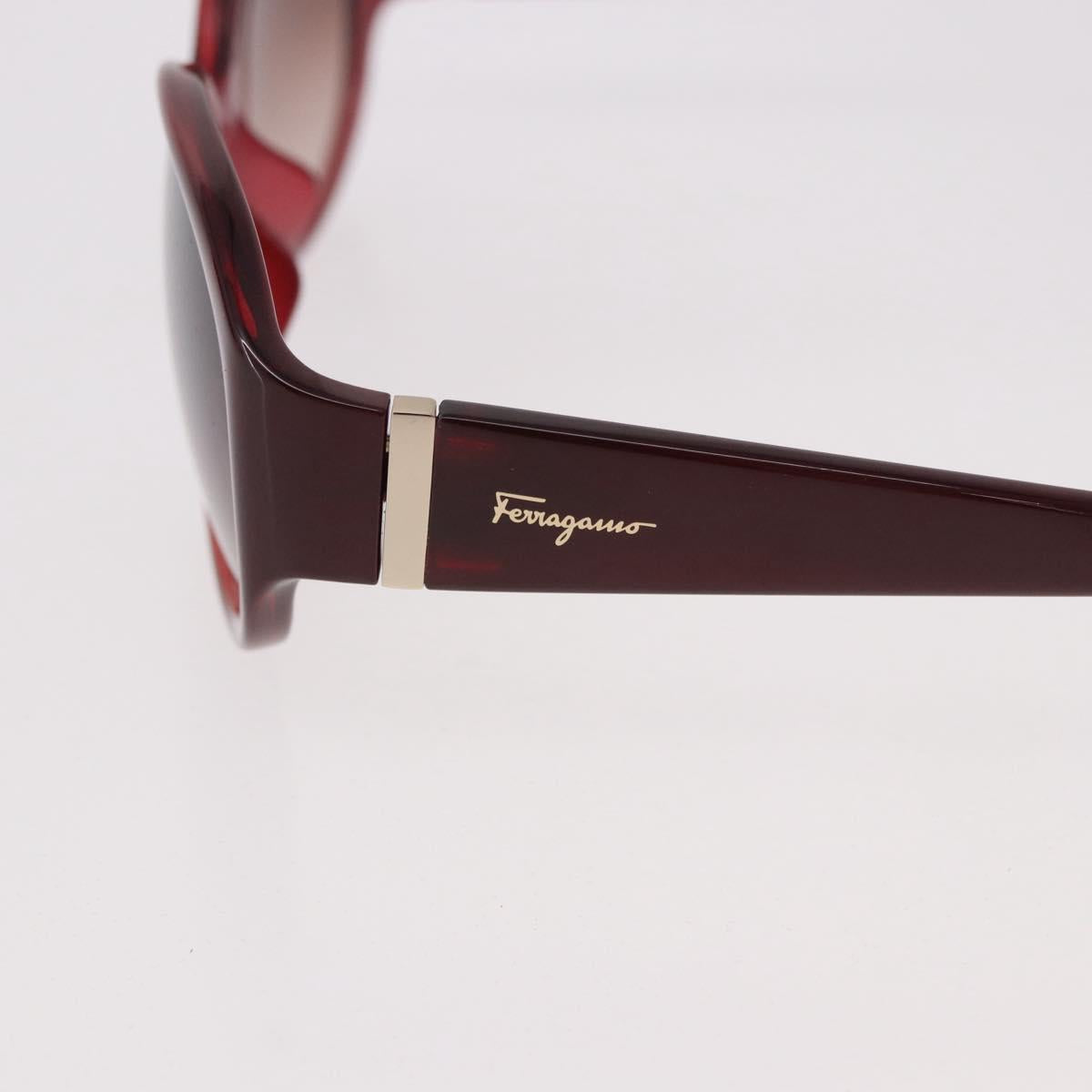 Salvatore Ferragamo Sunglasses Plastic Red Gold Auth SW2603