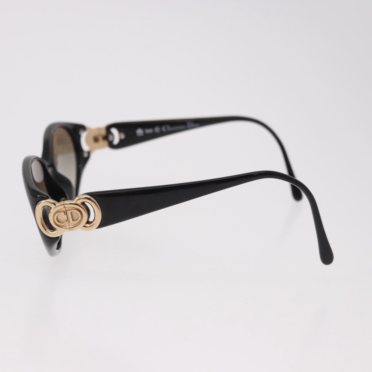 Christian Dior Sunglasses Plastic Black Gold Auth SW2604