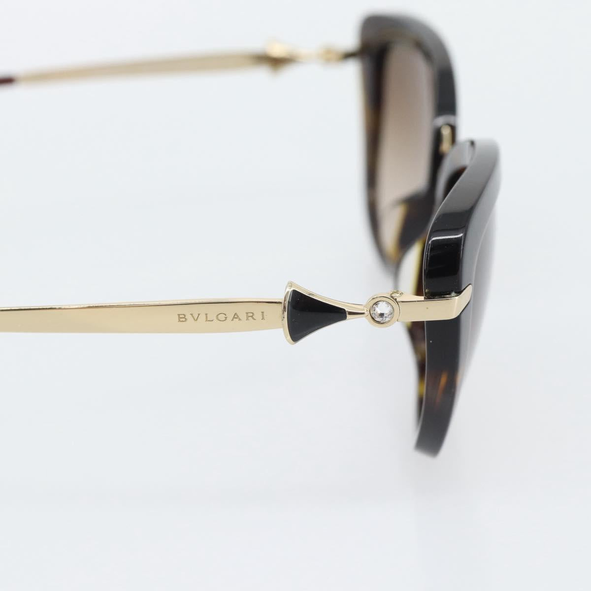 BVLGARI Sunglasses Metal Brown Gold Auth SW2607V