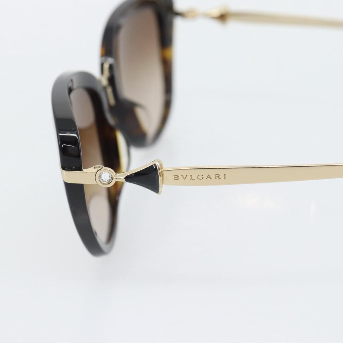 BVLGARI Sunglasses Metal Brown Gold Auth SW2607V