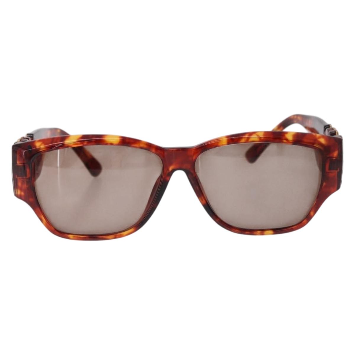 SAINT LAURENT Sunglasses Plastic Brown Gold Auth SW2608