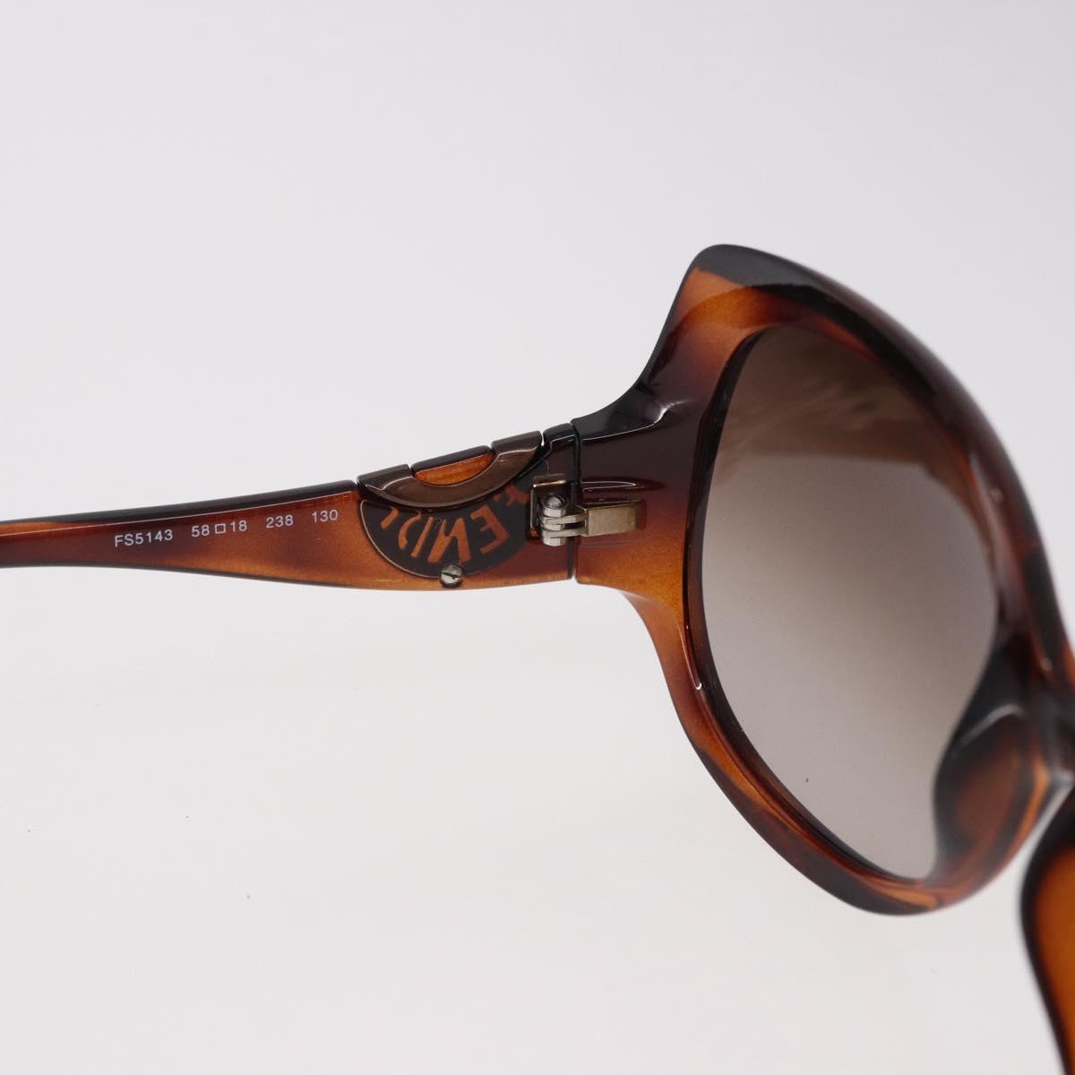FENDI COLD INSERT Sunglasses Plastic Brown Auth SW2609
