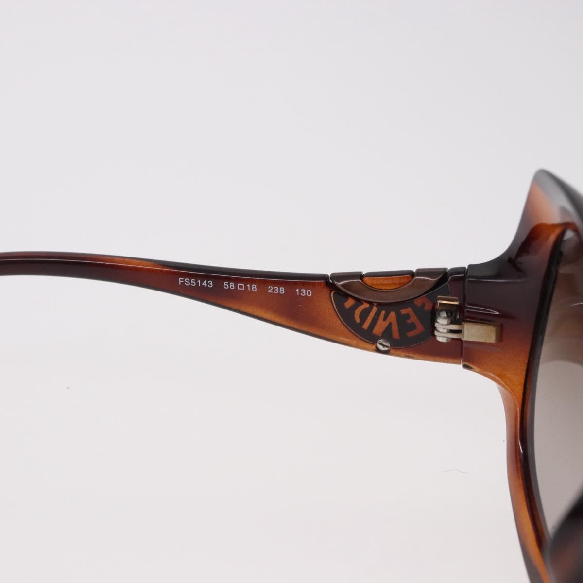 FENDI COLD INSERT Sunglasses Plastic Brown Auth SW2609