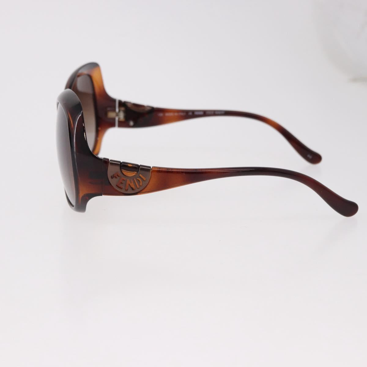 FENDI COLD INSERT Sunglasses Plastic Brown Auth SW2609