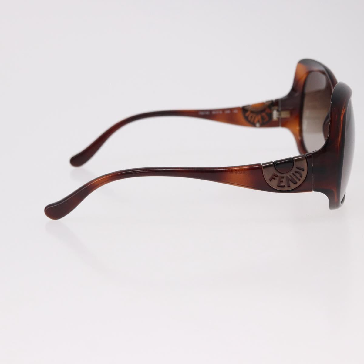 FENDI COLD INSERT Sunglasses Plastic Brown Auth SW2609