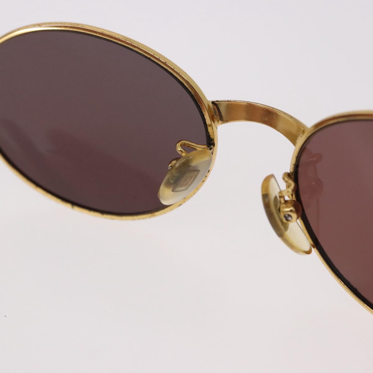 FENDI Sunglasses Metal Gold Tone Navy Auth SW2610