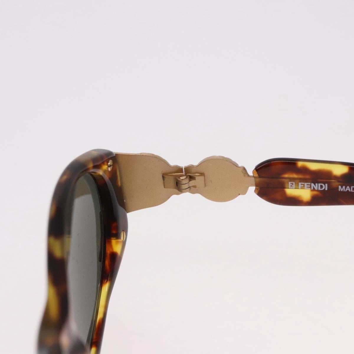 FENDI TORTOISE Sunglasses Plastic Brown Gold Auth SW2612