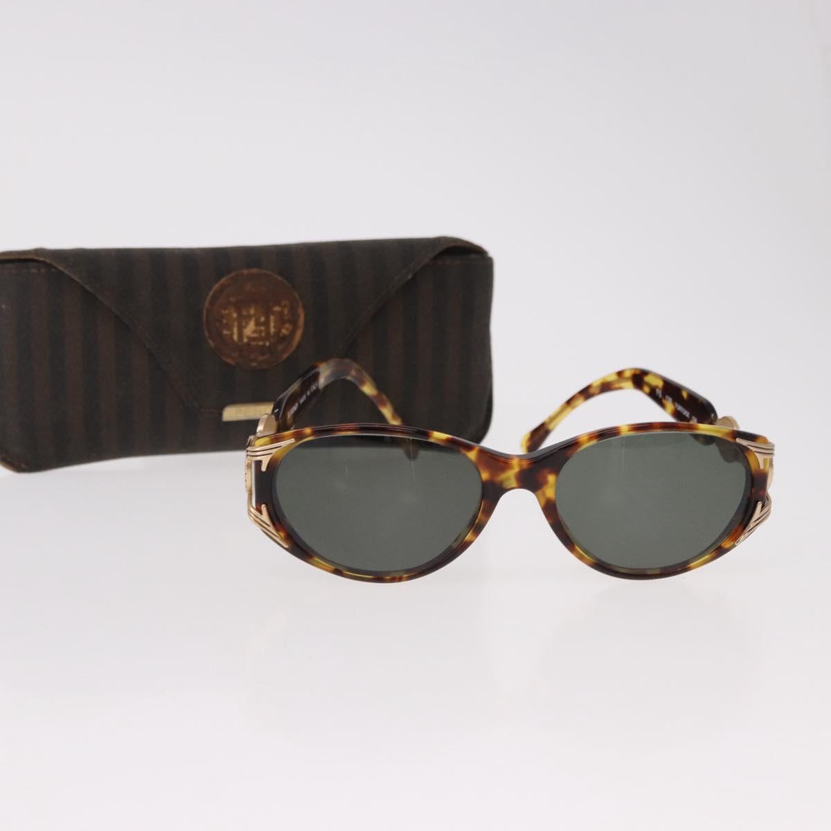 FENDI TORTOISE Sunglasses Plastic Brown Gold Auth SW2612