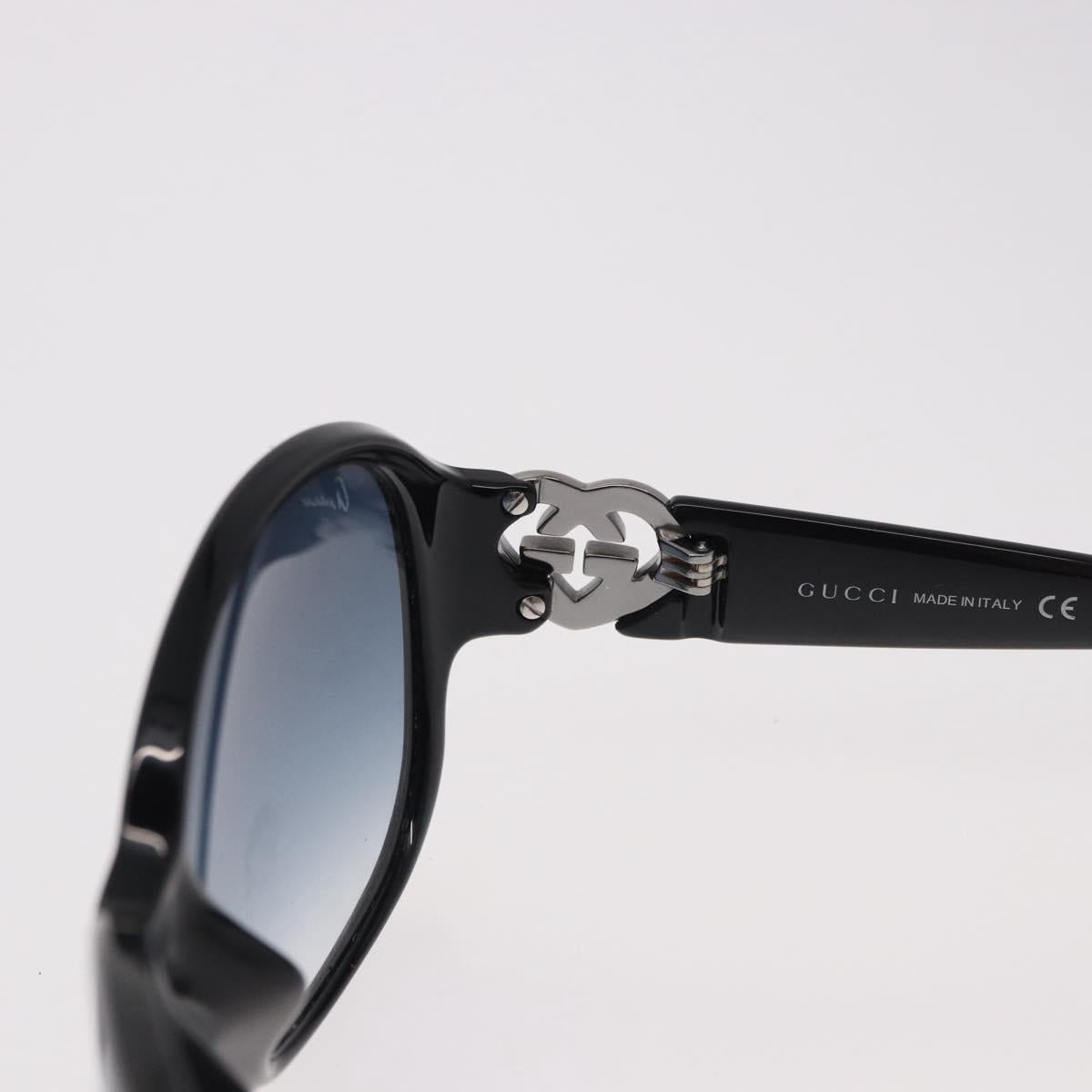 GUCCI Lovely Heart Sunglasses Plastic Black Silver Auth SW2613V
