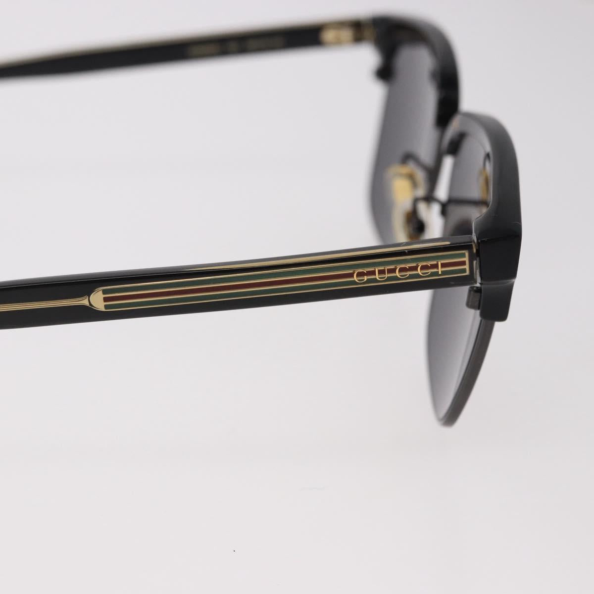GUCCI Sunglasses Plastic Black Gold GG0382S Auth SW2614V