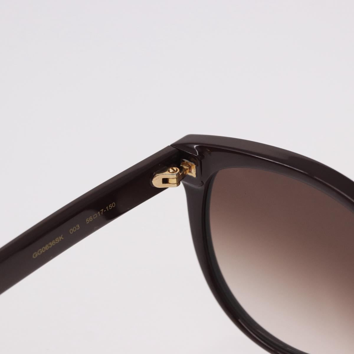 GUCCI GG Marmont Sunglasses Plastic Brown Gold GG0636SK Auth SW2616V