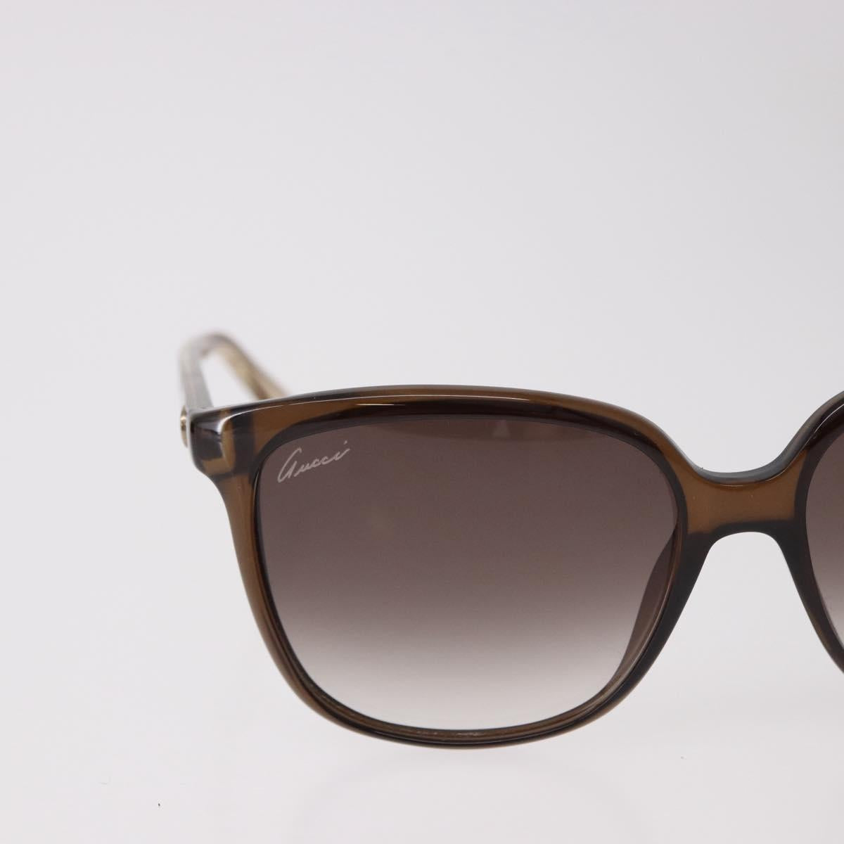 GUCCI Interlocking GG Sunglasses Plastic Brown Gold GG3696/S Auth SW2617