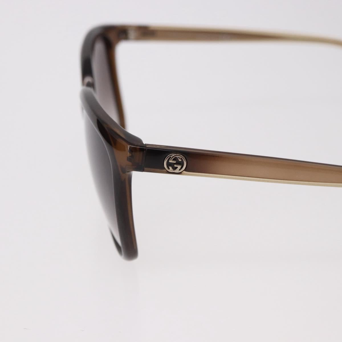 GUCCI Interlocking GG Sunglasses Plastic Brown Gold GG3696/S Auth SW2617