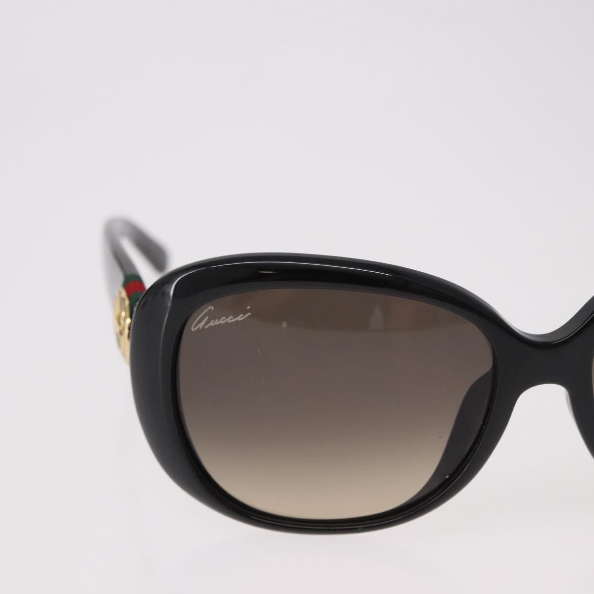 GUCCI Interlocking G Sunglasses Plastic Black Gold Auth SW2618V