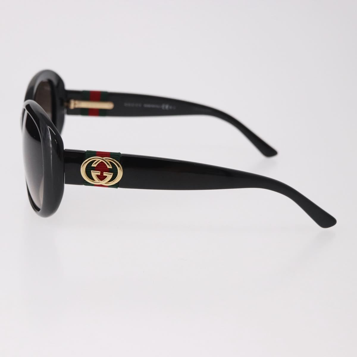 GUCCI Interlocking G Sunglasses Plastic Black Gold Auth SW2618V