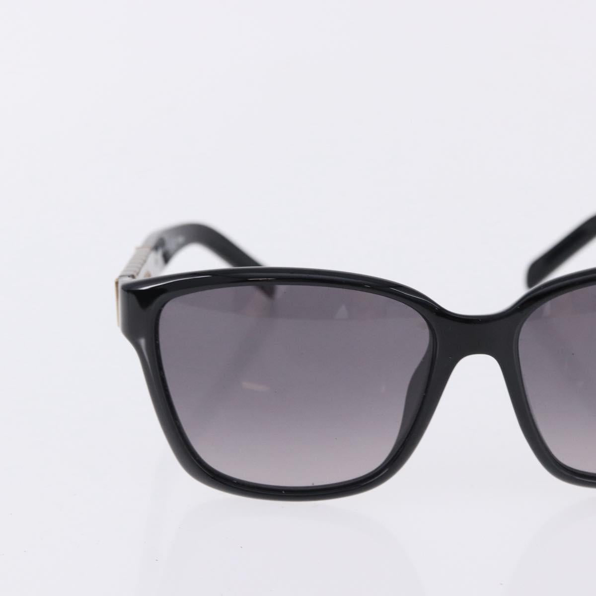 FENDI Sunglasses Plastic Metal 5 Set Black Silver Auth SW2620