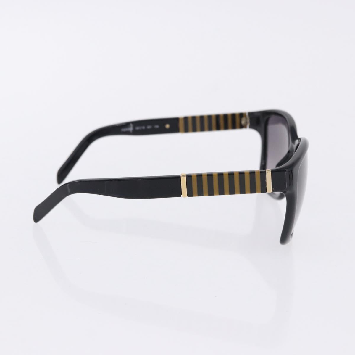 FENDI Sunglasses Plastic Metal 5 Set Black Silver Auth SW2620